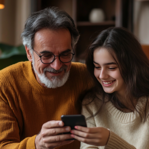 Parents accompagnant les adolescents dans le monde des réseaux sociaux